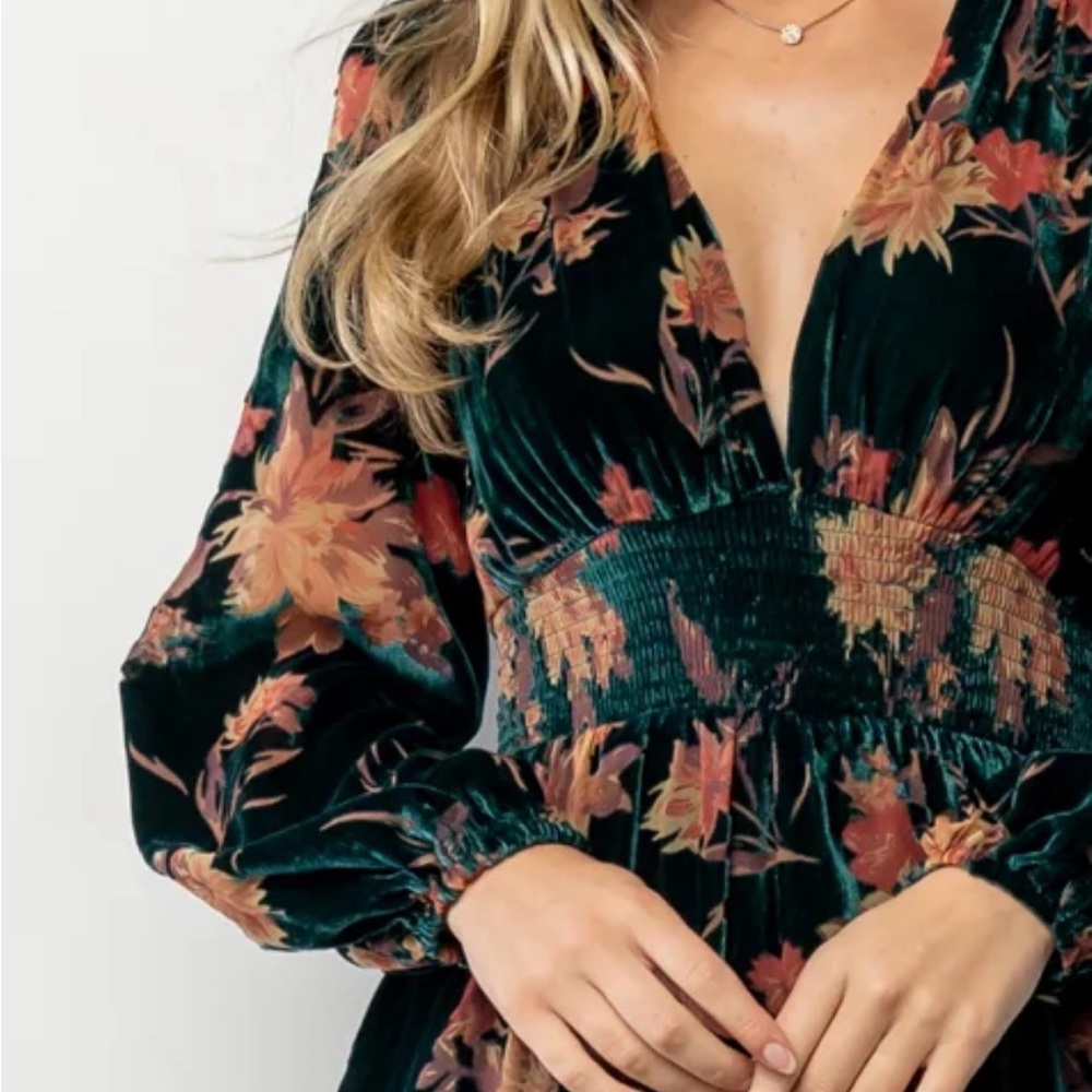 Baltic Born floral maxi dress - dark green floral - Picture 3 of 7